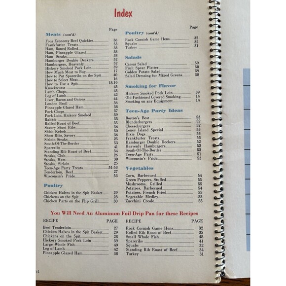 Big Boy Barbecue Spiral Cook Book Vintage 1963 Outdoor Cooking - Picture 8 of 12
